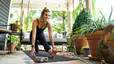 woman working on yoga fitness goal