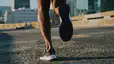 Feet running outside