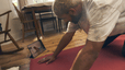 Peloton member doing a pilates class on the Peloton App