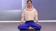 Nico Sarani practicing yoga breathing 