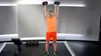 Andy Speer demonstrates upper body strength exercises with dumbbells