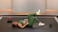 Robin Arzon demonstrates postnatal core exercises