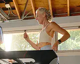 Woman on a Peloton Tread