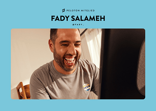 Dürfen wir vorstellen: unser Peloton Mitglied Fady