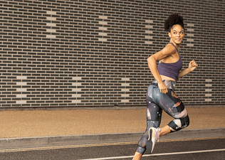 Hannah Frankson running outside