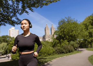 Woman jogging in Central Park 