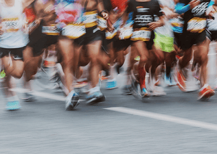 Group of marathon runners