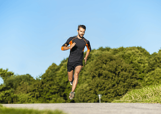 Man running outdoors