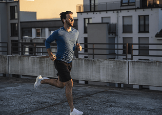 Man running outside 