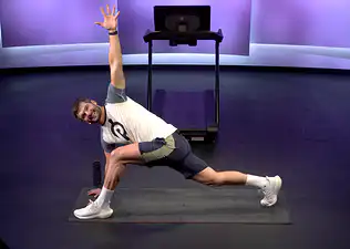 Peloton instructor Jon Hosking doing the world's greatest stretch