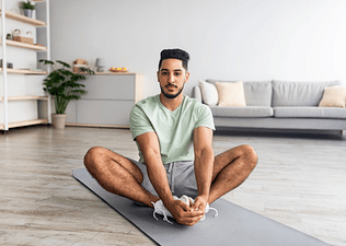Man doing the Butterfly Stretch