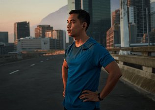 Man works on marathon recovery, the post-marathon blues