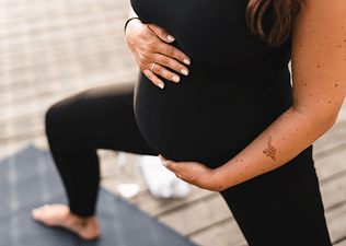 Prenatal yoga squat