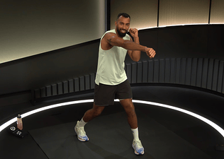 Jermaine Johnson demonstrates how to throw a cross in boxing