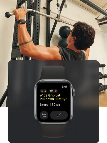 A man working out wearing an Apple Watch