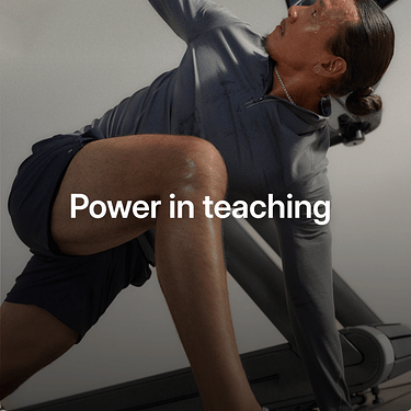 Man in yoga pose next to Peloton Tread