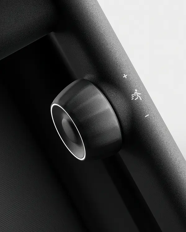 close up of the speed knob to adjust controls
