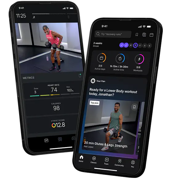 Peloton App screen displayed on iPhone
