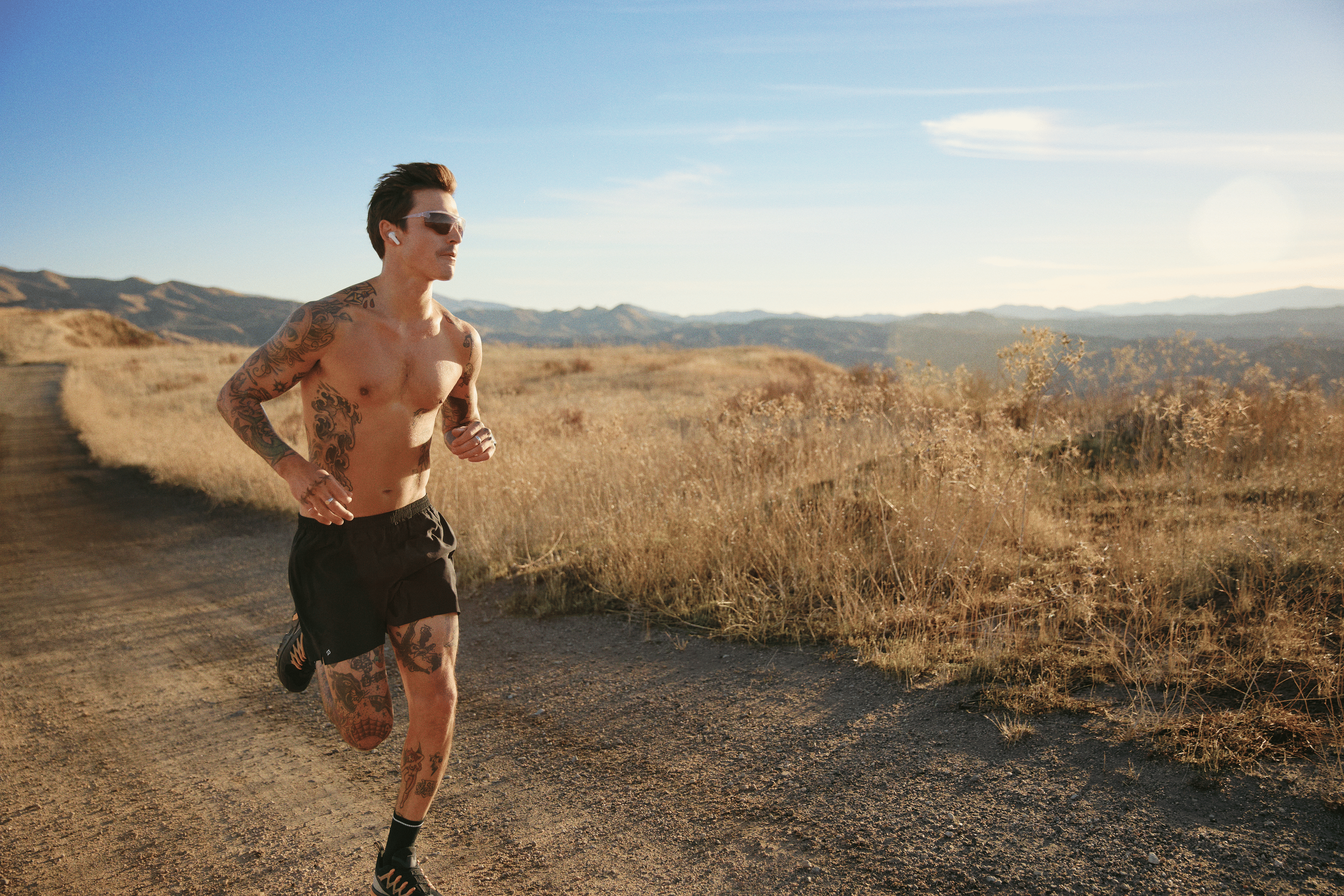 An running outside as part of Peloton's marathon training plan.