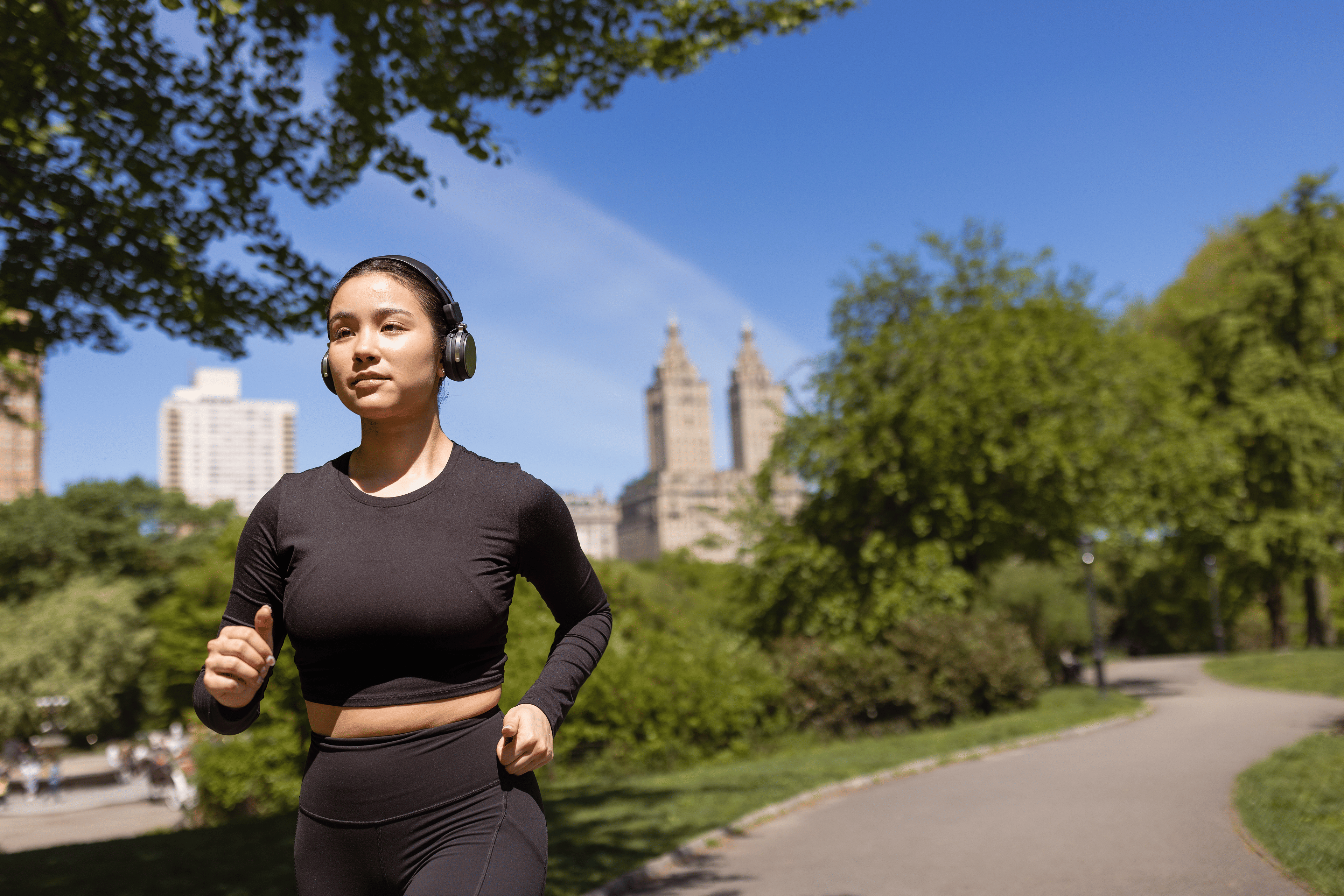Woman jogging in Central Park 