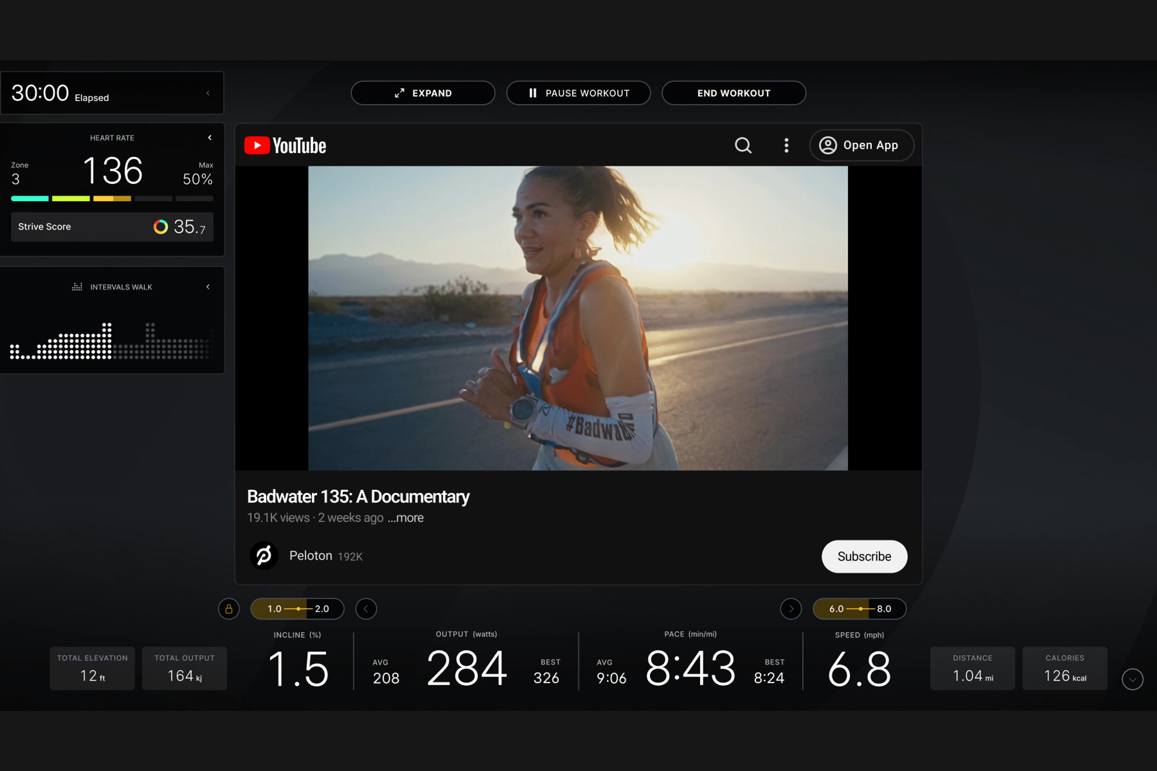 YouTube on Peloton Entertainment