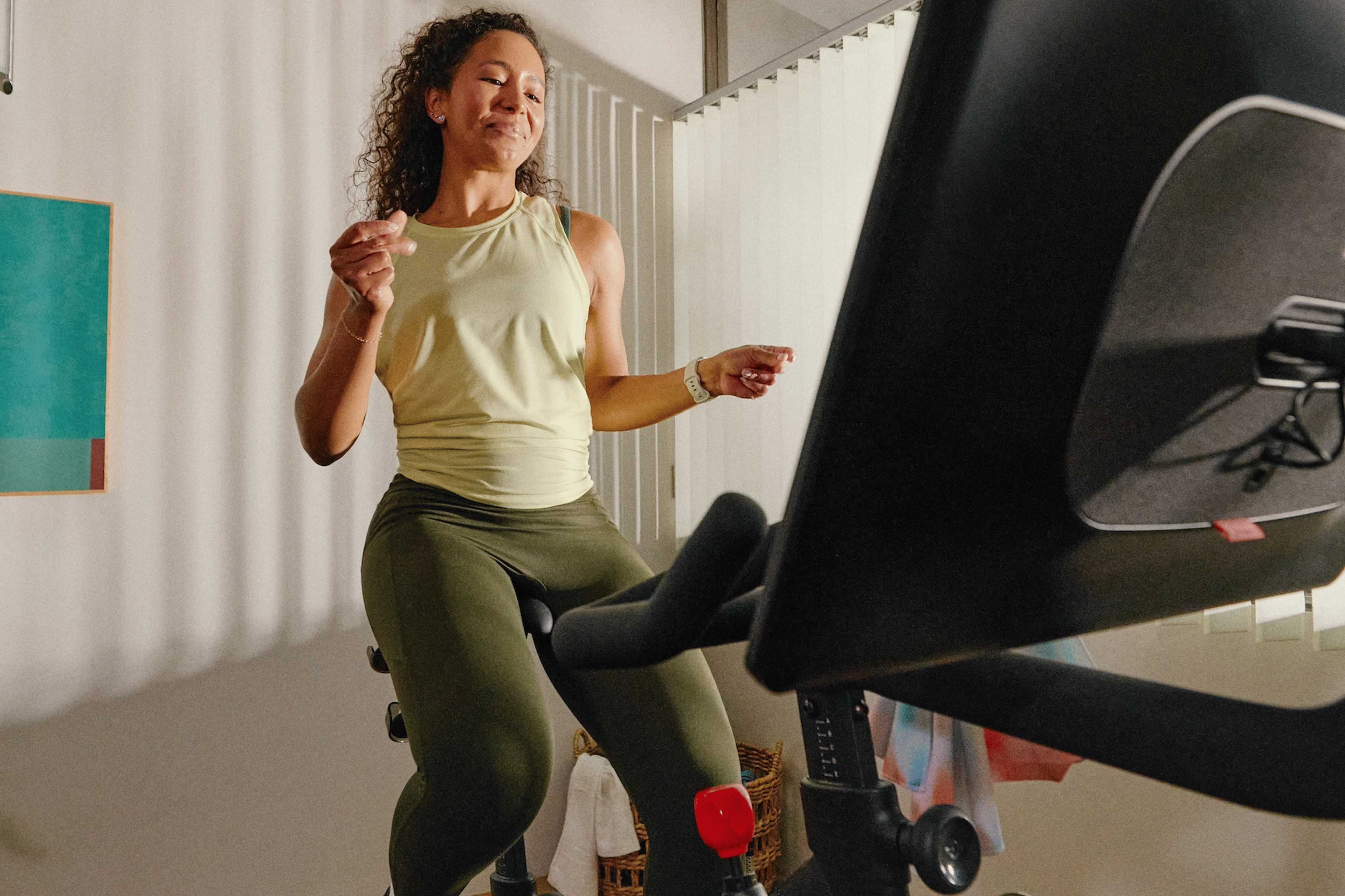 Peloton Groove class on Bike