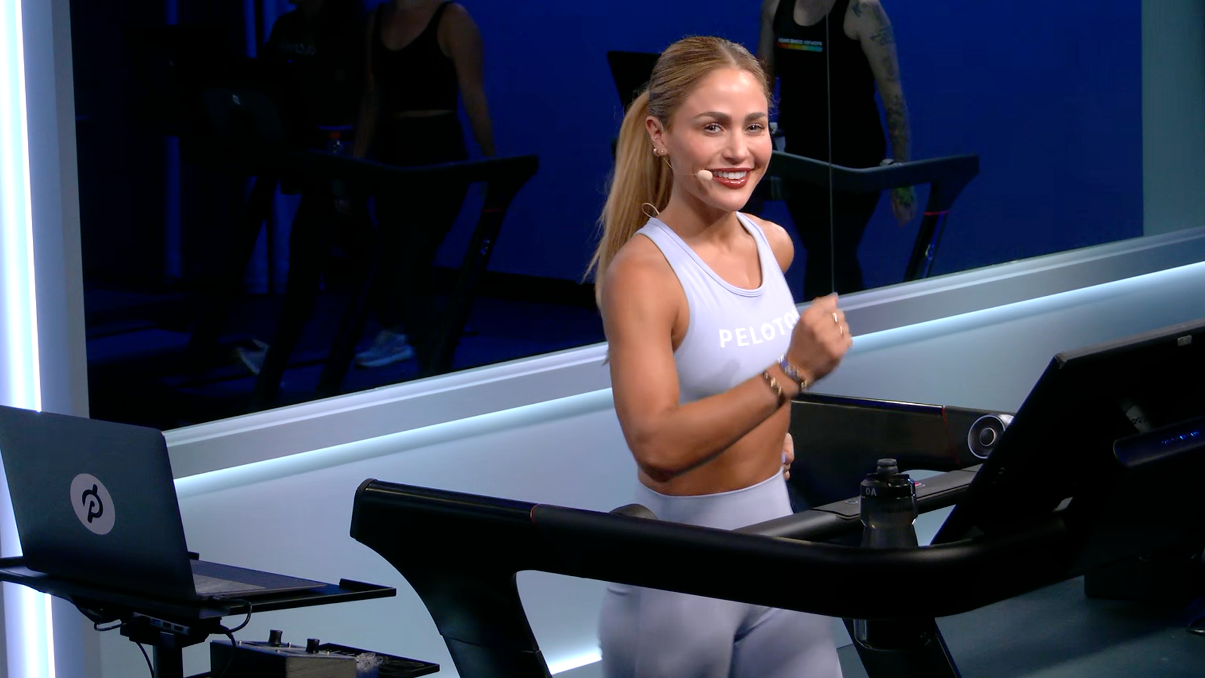 Olivia Amato on Peloton Tread during 30 min Country Pop Walk