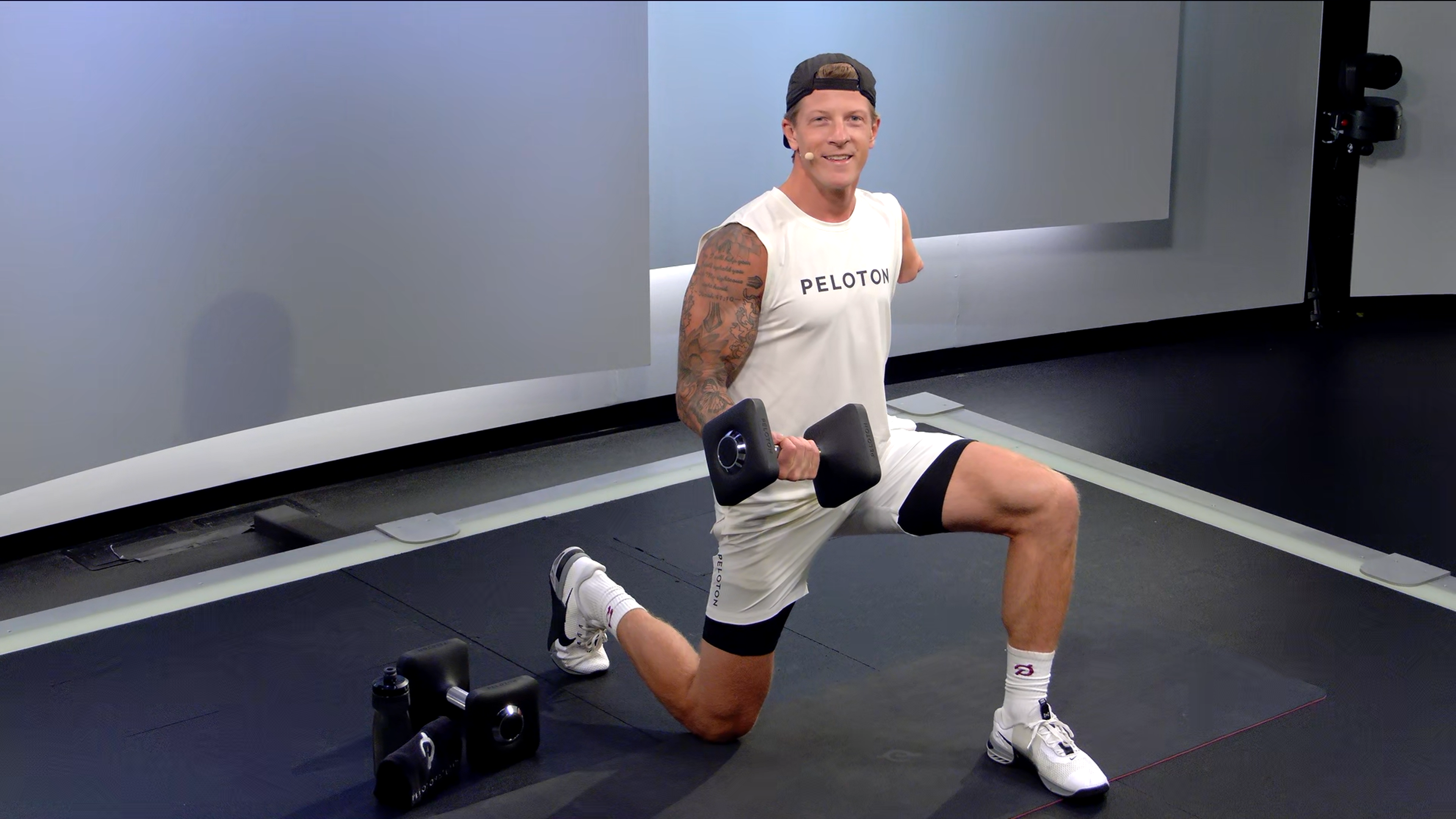 Peloton Instructor Logan Aldridge Weighted Lunge 