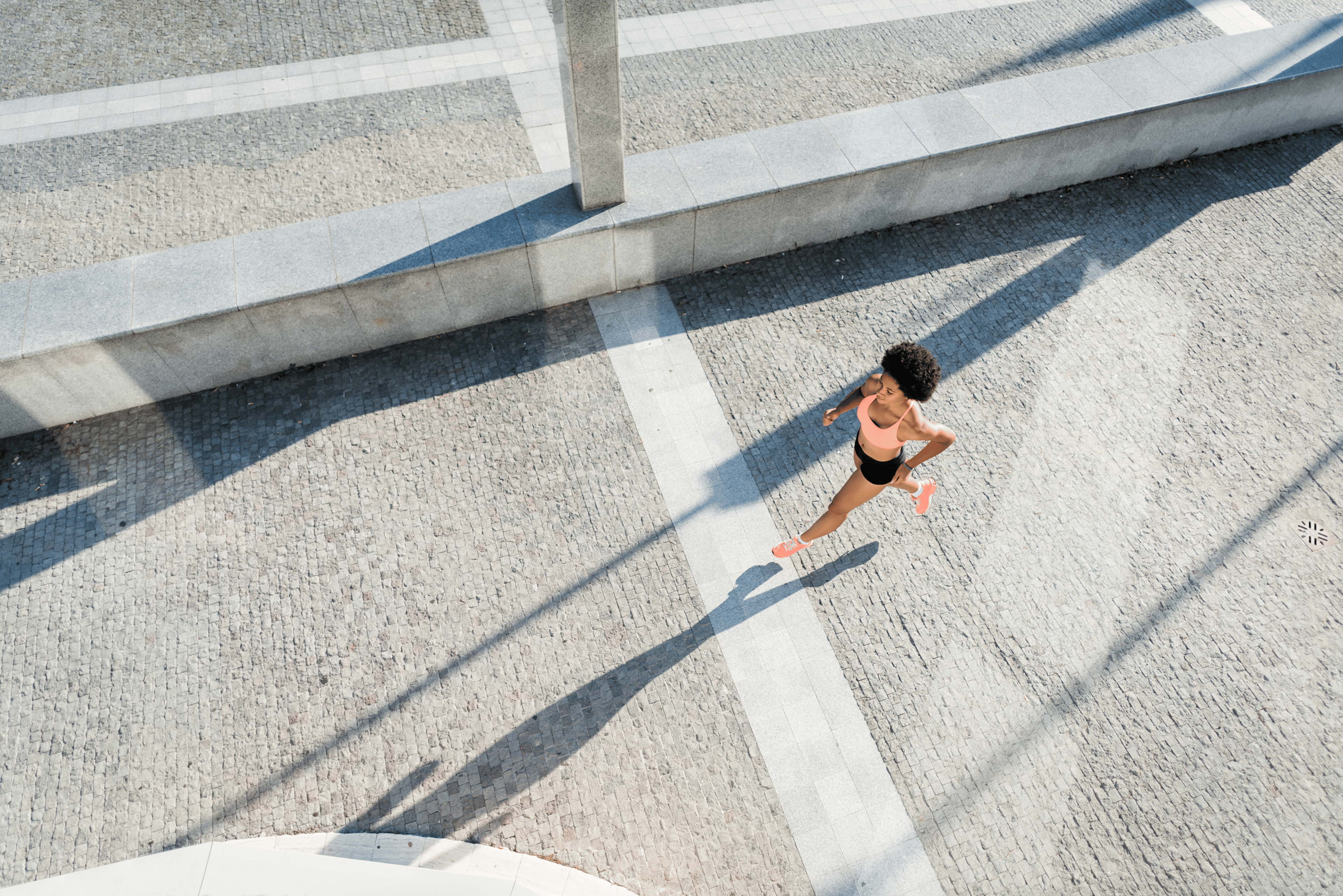 Woman running outdoors