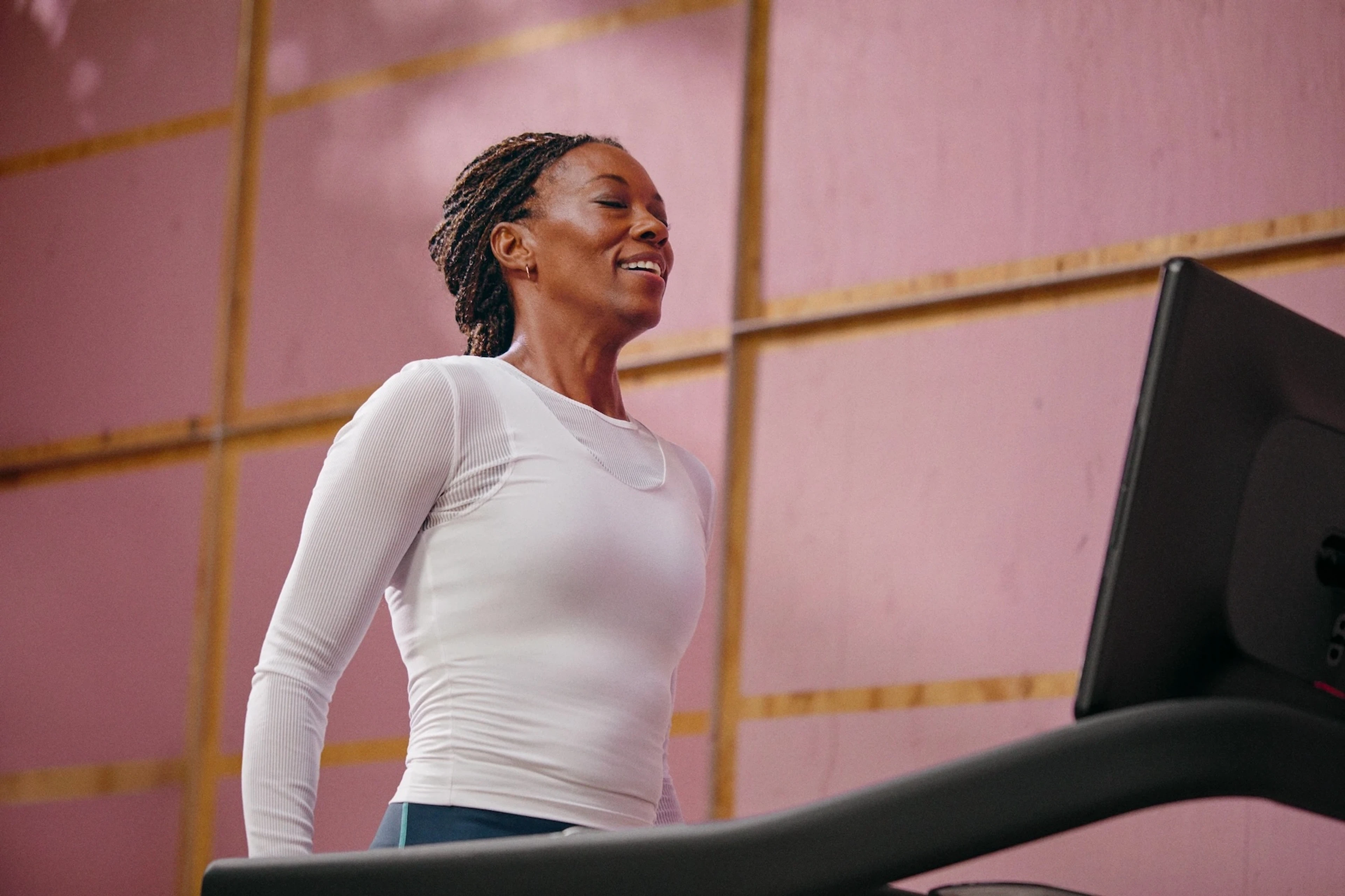 Woman recovering from a Peloton workout