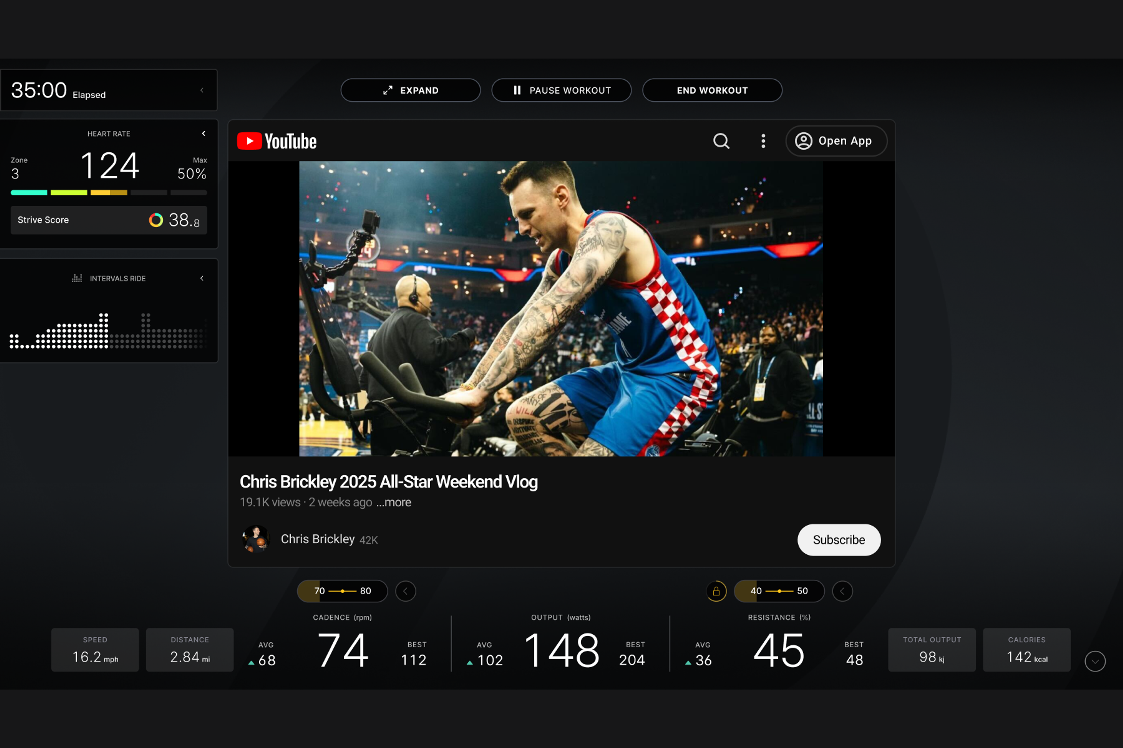 YouTube on Peloton Entertainment