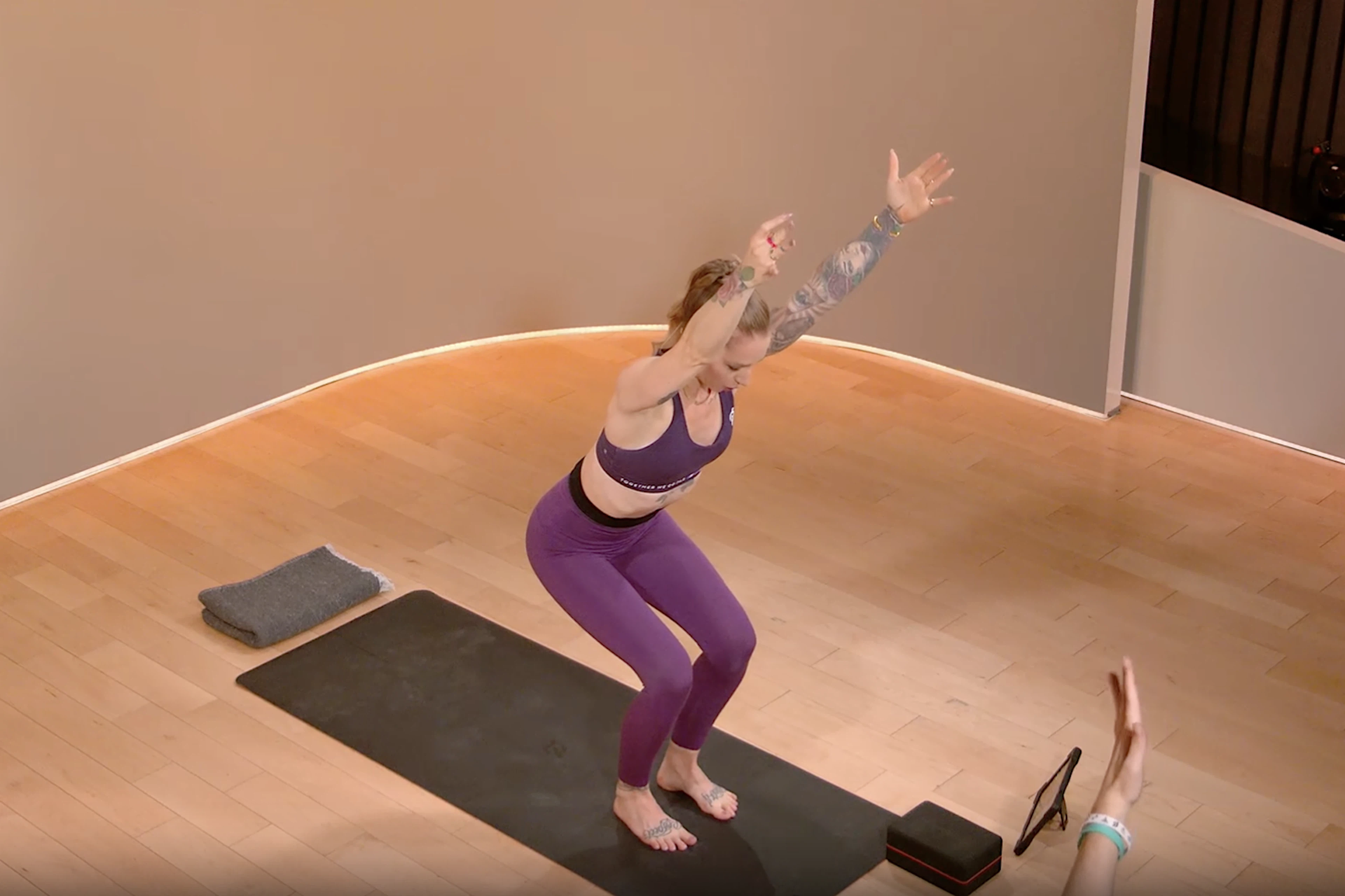 Kirra Michel doing a chair pose