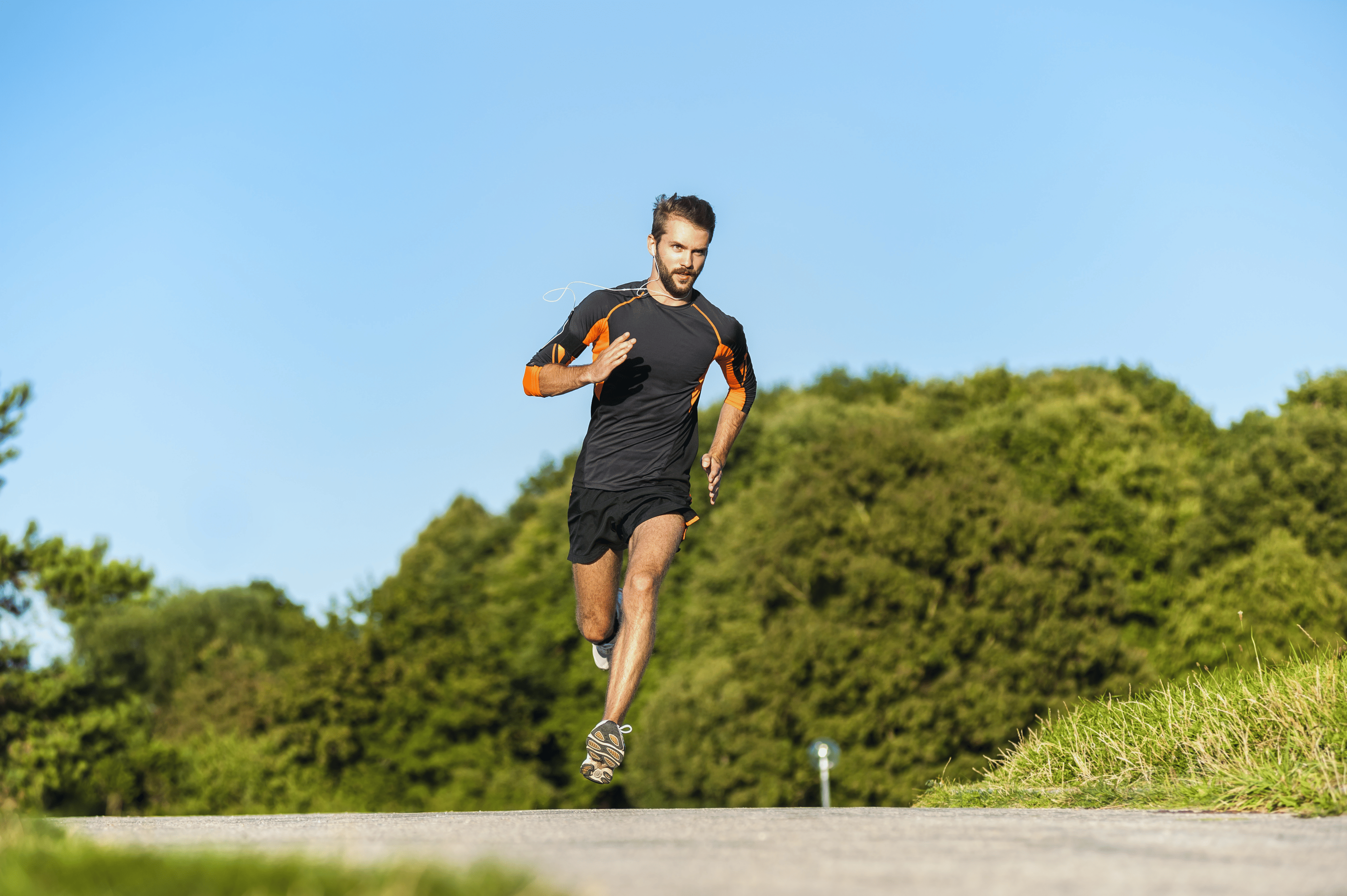 Man running outdoors