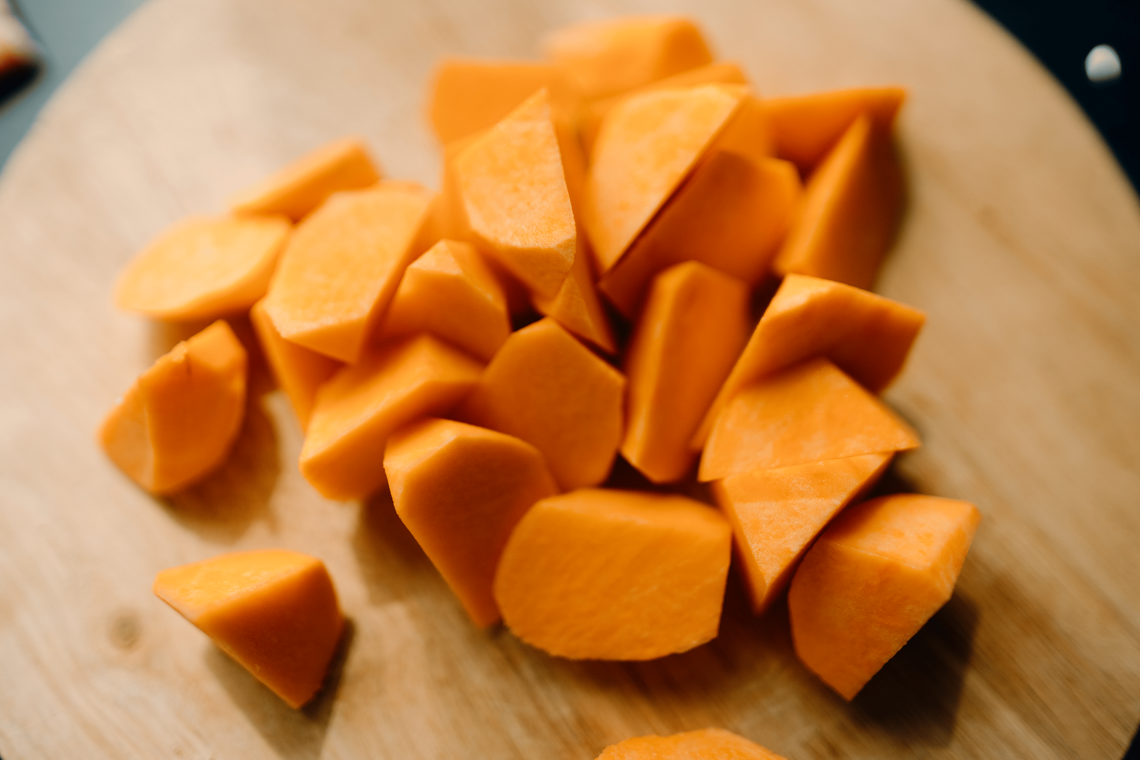 Chopped up sweet potato